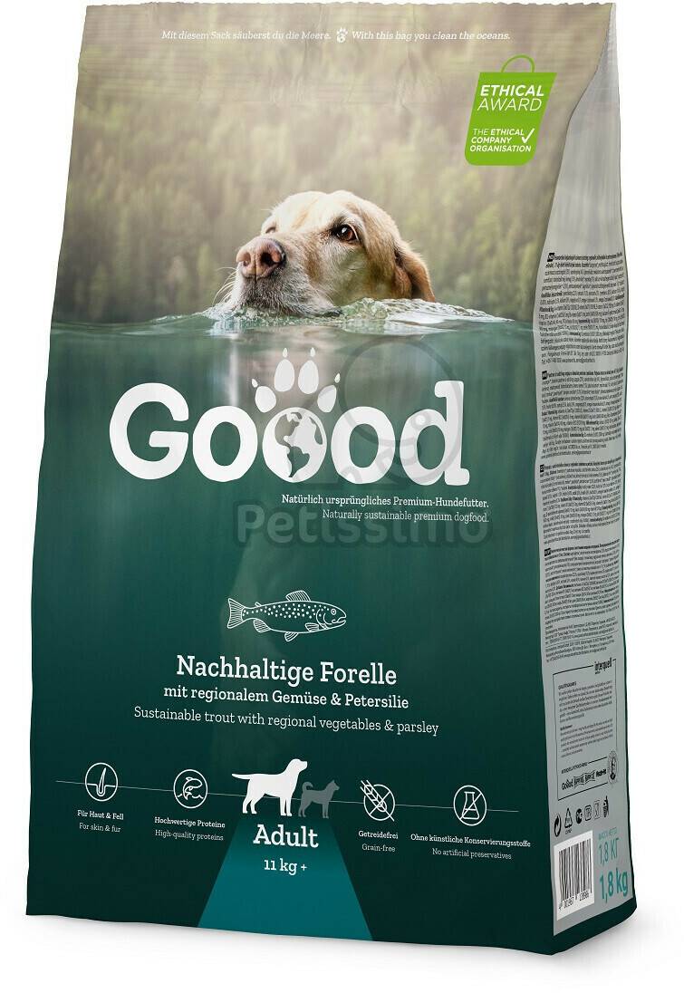 Goood Adult Dog Nachhaltige Forelle Trockenfutter Goood Adult Dog Nachhaltige Forelle Trockenfutter1,8kg