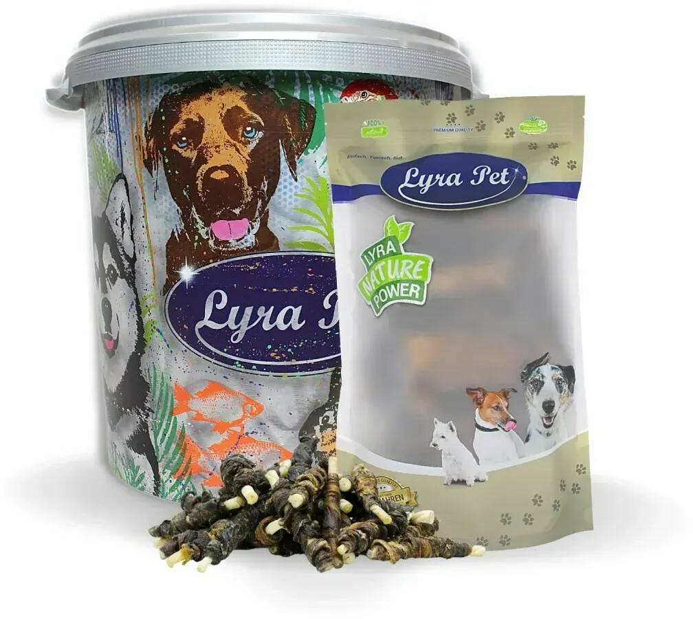 Lyra Pet Büffelsticks mit Rindfleischstreifen (33915) Lyra Pet Büffelsticks mit Rindfleischstreifen (33915)5kg Tonne (33915-013-Z1)