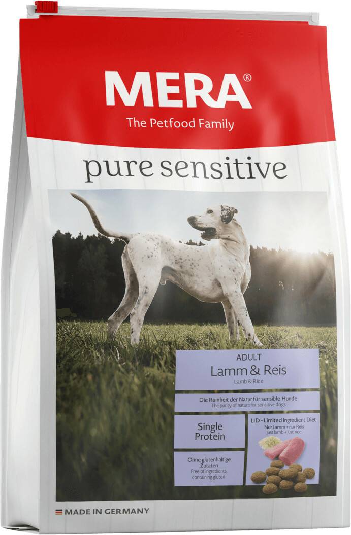 MERA Pure Sensitive Hund Adult Lamm & Reis Trockenfutter4kg MERA Pure Sensitive Hund Adult Lamm & Reis Trockenfutter