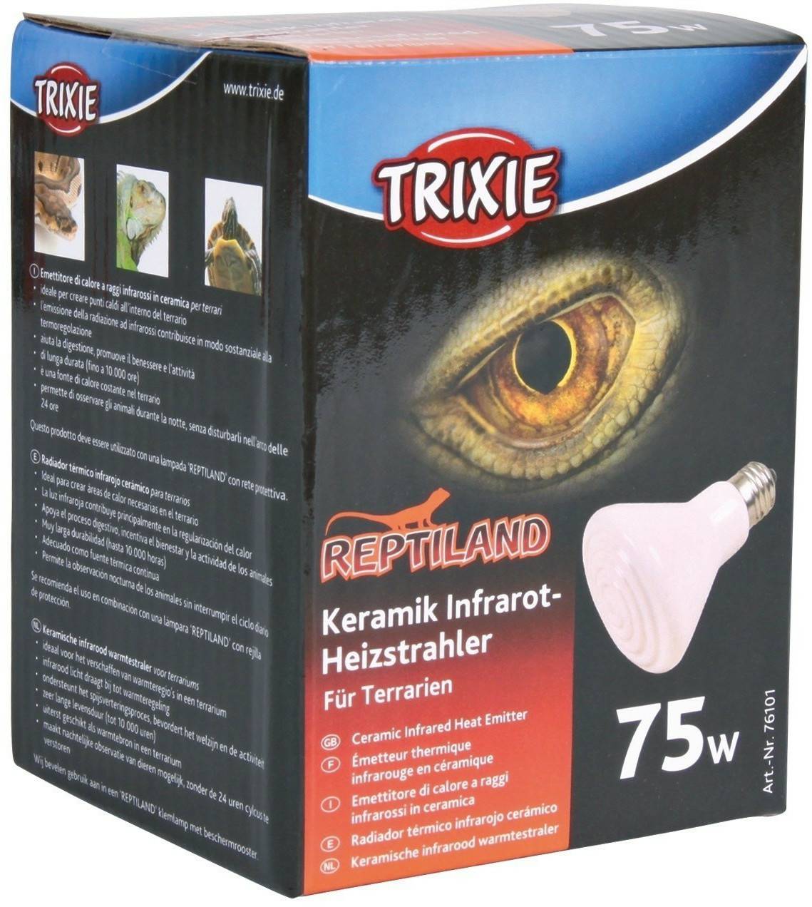 Trixie Keramik-Infrarot-Heizstrahler75W E27 Trixie Keramik-Infrarot-Heizstrahler