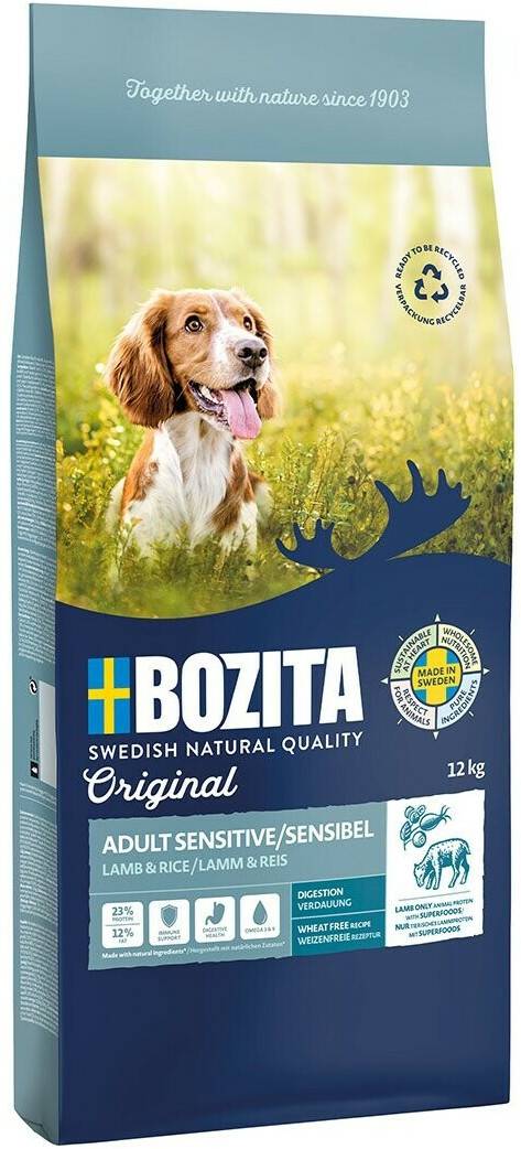 Bozita Original Adult Sensitive Hund Trockenfutter Lamm & Reis12kg Bozita Original Adult Sensitive Hund Trockenfutter Lamm & Reis