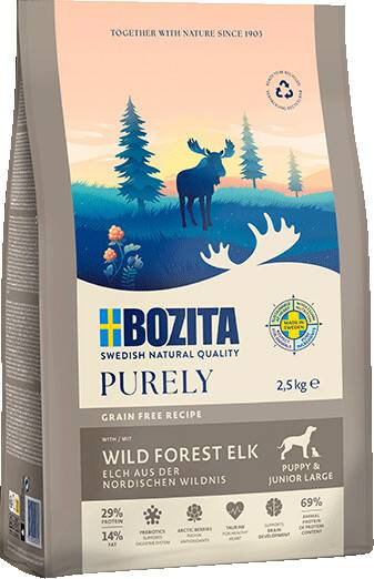 Bozita Purely Grain Free Elch Puppy & Junior Large Hundetrockenfutter2,5kg Bozita Purely Grain Free Elch Puppy & Junior Large Hundetrockenfutter