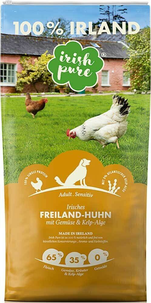 Irish Pure GmbH Adult Trockenfutter risches Freiland-Huhn mit Gemüse & Kelp-Alge4kg Irish Pure GmbH Adult Trockenfutter risches Freiland-Huhn mit Gemüse & Kelp-Alge